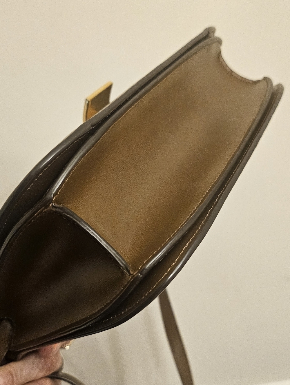 Vintage Celine Classic Box Bag Brown Smooth Calfskin Gold Hardware Crossbody - Picture 8 of 16